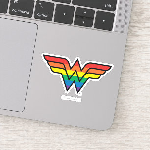 Sticker Logo Wonder Woman Rainbow