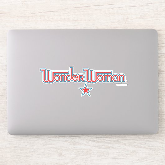 Sticker Logo Wonder Woman Red and Blue Star (Ordinateur)