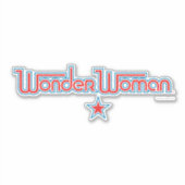 Sticker Logo Wonder Woman Red and Blue Star (Devant)
