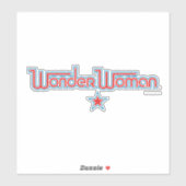 Sticker Logo Wonder Woman Red and Blue Star (Feuille)