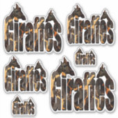 Sticker Logos photos de Giraffes, (Devant)