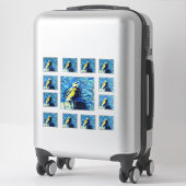 Sticker L'oiseau solitaire VanGogh Style (Sur valise)