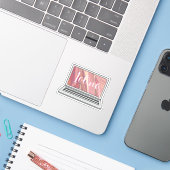 Sticker Lol, pas de design holographique (Ordinateur portable avec iPhone)