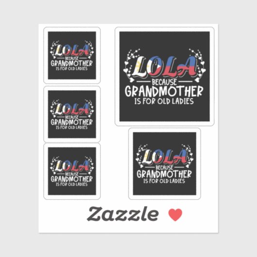 Sticker Lola - Citation de la grand-mère Philippines Old L (Feuille)