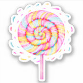 Sticker Lollipop Sweet Candy Caramel Drops Illustration (Devant)