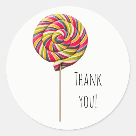 Sticker Lollipop Swirl coloré (Devant)