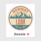 Sticker Lom, Norvège Norvège (Feuille)