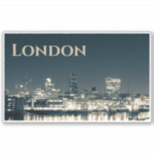 Sticker Londres Skyline Panorama Urbain Souvenir Cadeau (Devant)