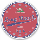 Sticker Long Beach California (Devant)