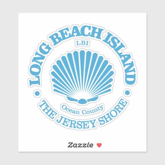 Sticker Long Beach Island (coquillage) (Feuille)