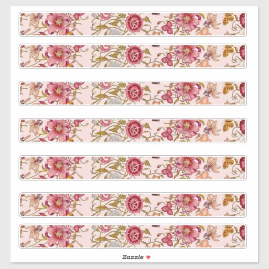 Sticker Long floral rectangulaire (Feuille)