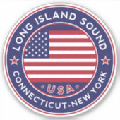Sticker Long Island Sound Connecticut, Long Island Sound (Devant)
