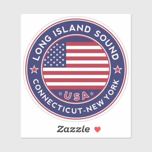 Sticker Long Island Sound Connecticut, Long Island Sound (Feuille)