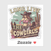 Sticker Long live the cowgirl (Feuille)