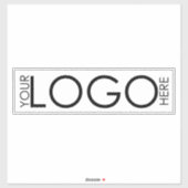 Sticker Long White Business Logo Entreprise Moderne Minima (Feuille)