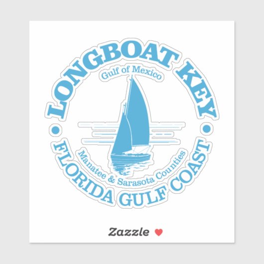 Sticker Longboat Key (voilier) (Feuille)