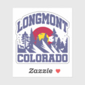 Sticker Longmont, Colorado (Feuille)