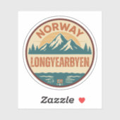 Sticker Longyearbyen, Norge Norvège (Feuille)