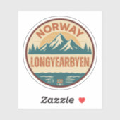 Sticker Longyearbyen, Norvège Norvège (Feuille)