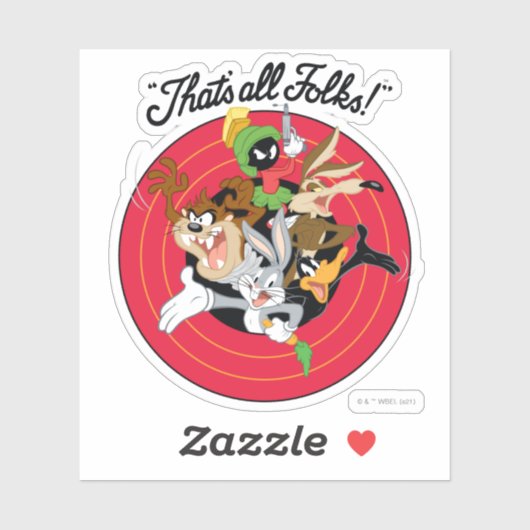 Sticker LOONEY TUNES™ "C'EST TOUS LES FOLKS™" Groupe Bulls (Feuille)