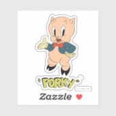 Sticker LOONEY TUNES™ Rires rétro | Cochon de porc (Feuille)