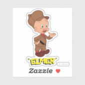Sticker LOONEY TUNES™ Rires rétro | ELMER FUDD™ (Feuille)
