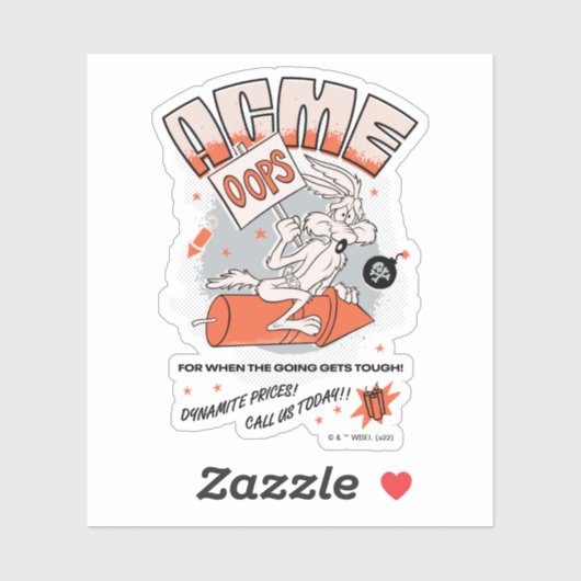 Sticker LOONEY TUNES™ | WILE E. COYOTE™ ACME Dynamite (Feuille)