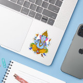 Sticker Lord Ganesha (Ordinateur portable avec iPhone)