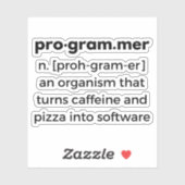 Sticker L'organisme programmeur transforme le logiciel de (Feuille)