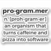 Sticker L'organisme programmeur transforme le logiciel de (Devant)