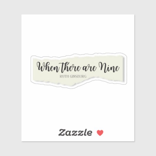 Sticker Lorsqu'il y a neuf devis sur du papier déchiré (Feuille)