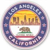 Sticker Los Angeles California, (Devant)