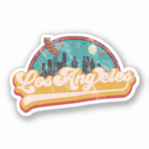 Sticker Los Angeles California City Skyline