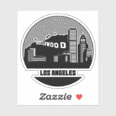 Sticker Los Angeles California Skyline (Feuille)
