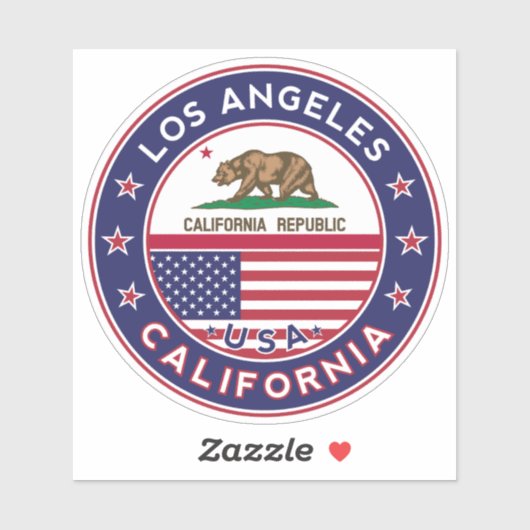 Sticker Los Angeles, Californie (Feuille)