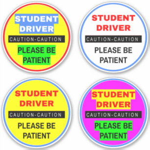 Sticker (Lot de 4 panneaux pour conducteur débutant) Patie