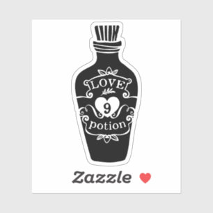 Sticker Lotion numéro 9 bouteille vintage noir graphique