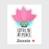 Sticker Lotus Be En Paix Amusant Plante Pun (Feuille)