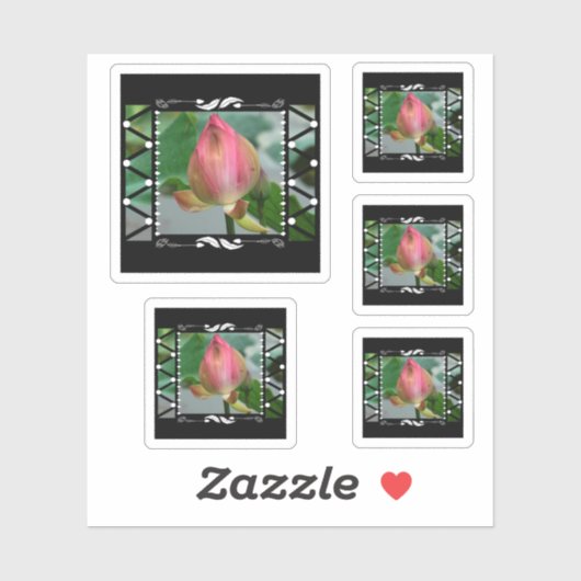 Sticker Lotus Floral Géométrique (Feuille)