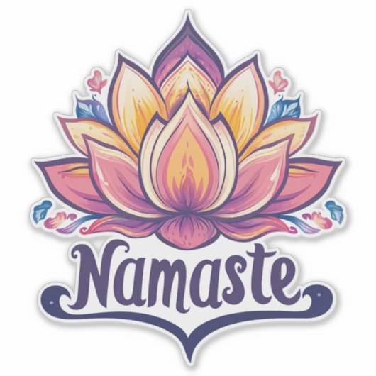 Sticker Lotus Flower "Namaste" (Devant)