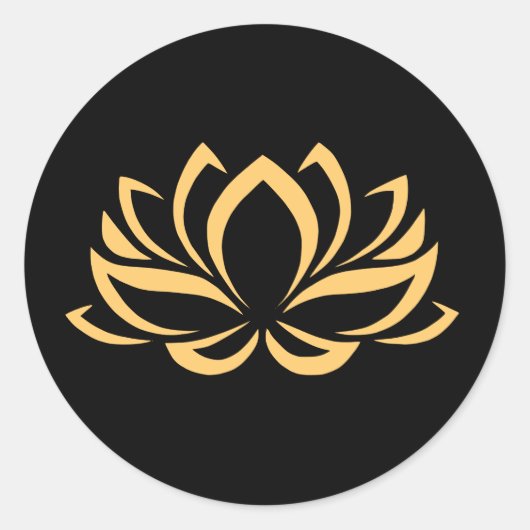 Sticker Lotus noir et or (Devant)