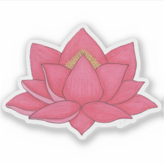 Sticker Lotus rose (Devant)