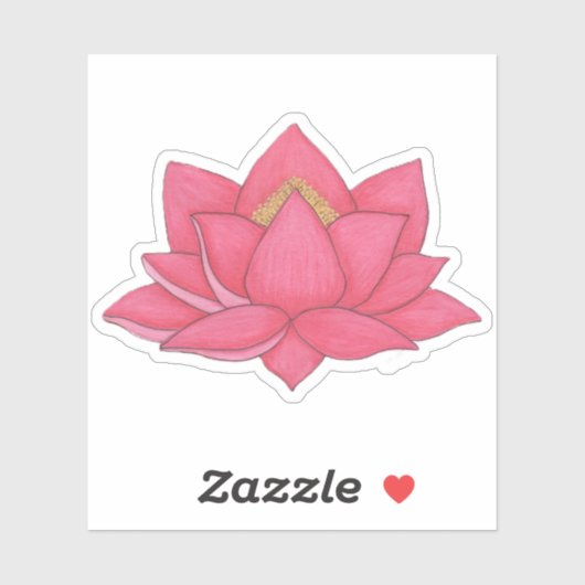 Sticker Lotus rose (Feuille)