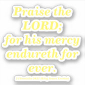 Sticker Louange Le Seigneur Bible Verse Lemon Jaune (Devant)