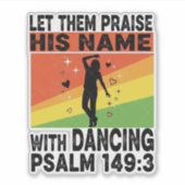 Sticker Louer son nom design dansant (Devant)