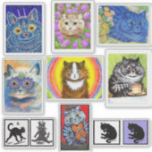 Sticker Louis Wain Cat Art (Devant)