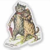 Sticker Louis Wain Cat Couple (Devant)