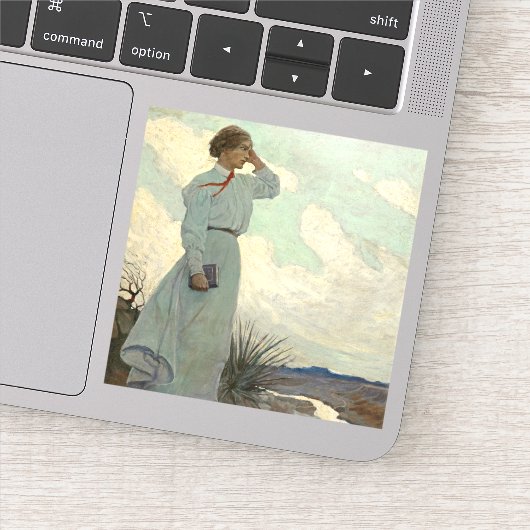 Sticker Louise sur l'une des collines de Barren par N. C. (Détail)