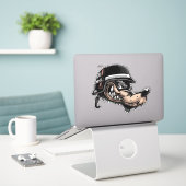 Sticker Loup (Ordinateur portable sur le bureau)