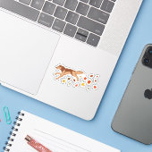 Sticker Loup d'automne (Ordinateur portable avec iPhone)